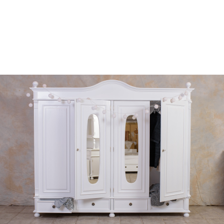 Kleiderschrank Napo-Leon mit 2 Türen 2 Schubladen und Spiegel