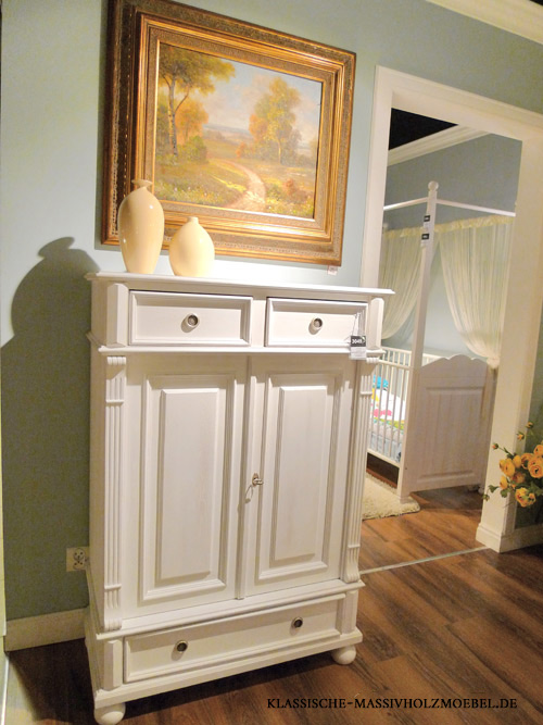 Landhaus Sideboard klein 2-türig 3 Schubladen